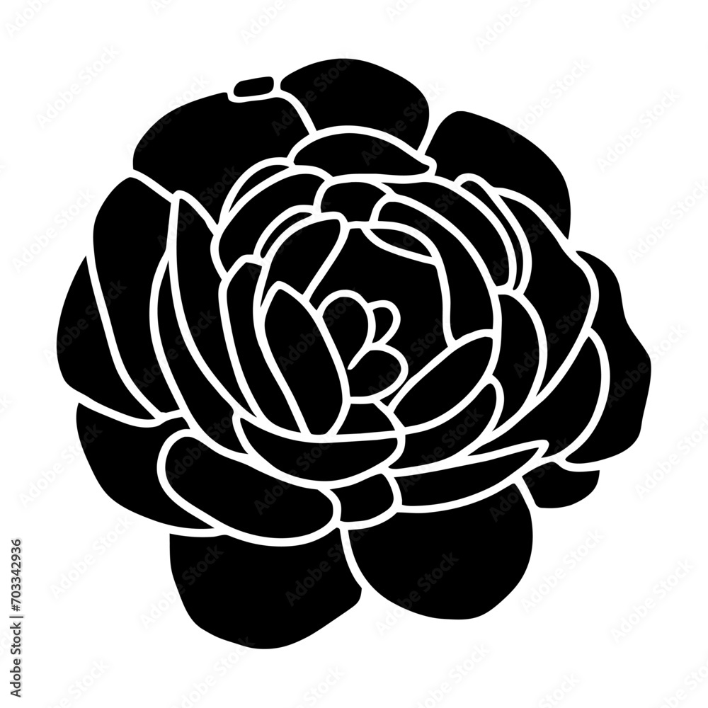 Obraz premium Hand drawn simple flower illustration