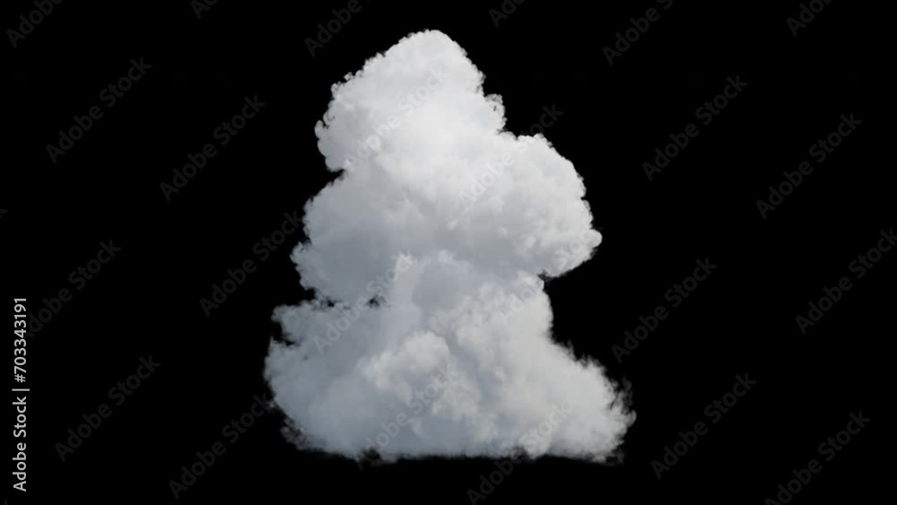Cloud cumulonimbus animation concept. 3d render Cloud cumulonimbus animation concept. 3d render