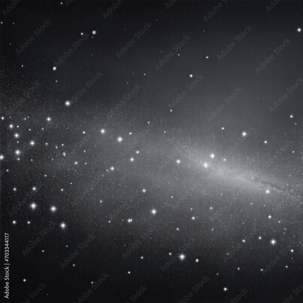 Gray particles and light abstract background with shining dots stars