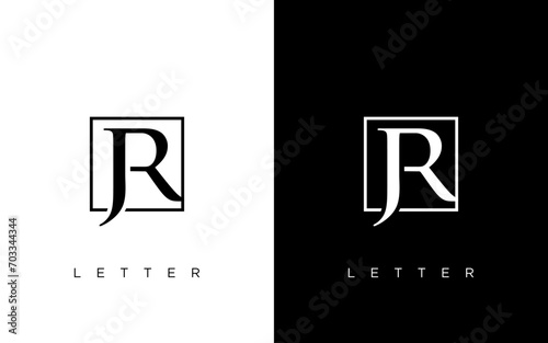 j r jr initial building logo design vector symbol graphic idea creative