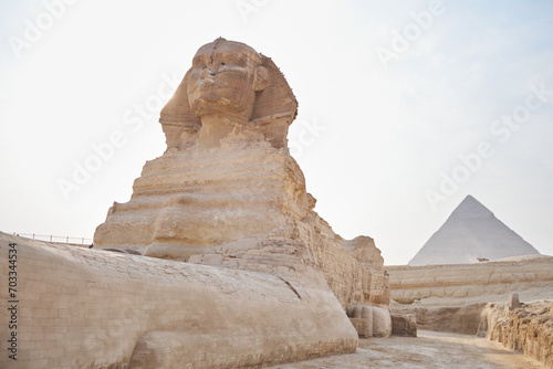 sphinx and pyramid