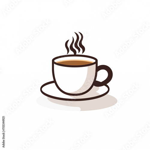 Coffee cup icon. Flat design.