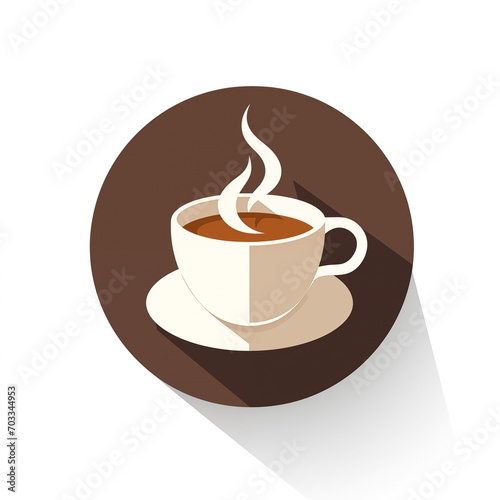 Coffee cup icon. Flat design.