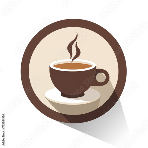 Coffee cup icon. Flat design.