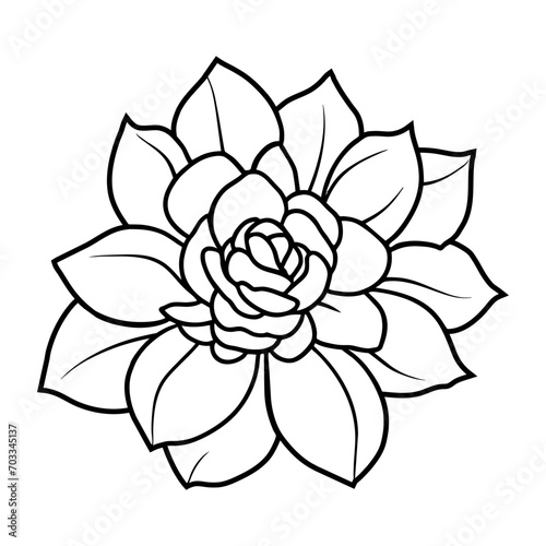 Hand drawn simple flower illustration