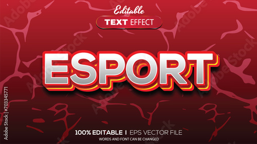 editable text effect esports theme