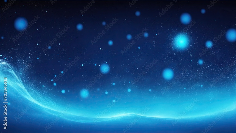 Blue particles and light abstract background with shining dots stars Blue particles and light abstract background with shining dots stars