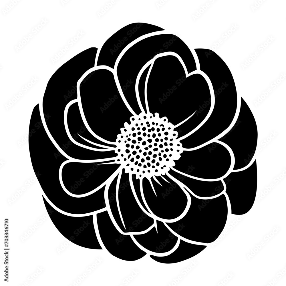 Hand drawn simple flower illustration Hand drawn simple flower illustration