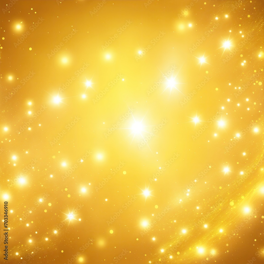 Yellow particles and light abstract background with shining dots stars Yellow particles and light abstract background with shining dots stars