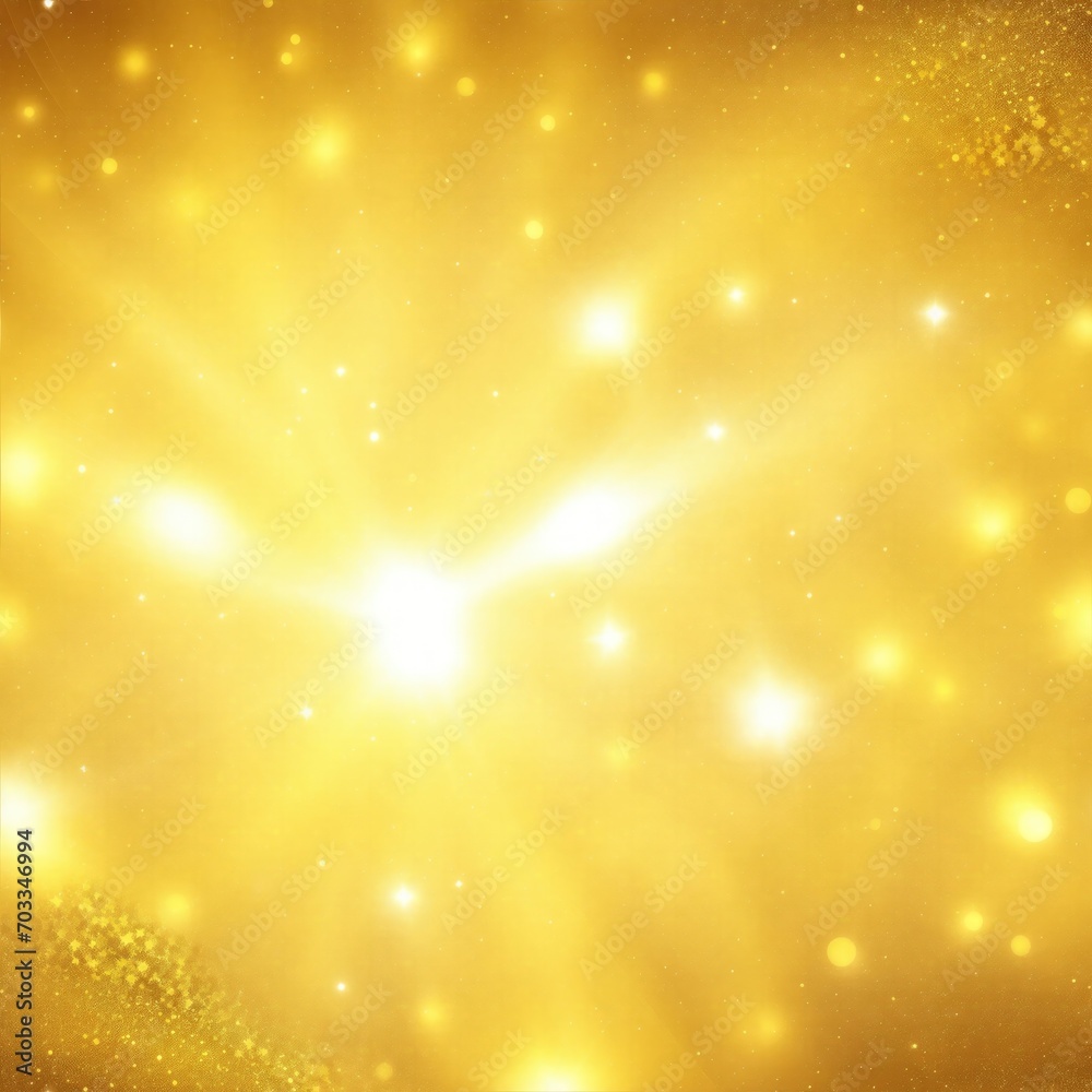 Yellow particles and light abstract background with shining dots stars Yellow particles and light abstract background with shining dots stars