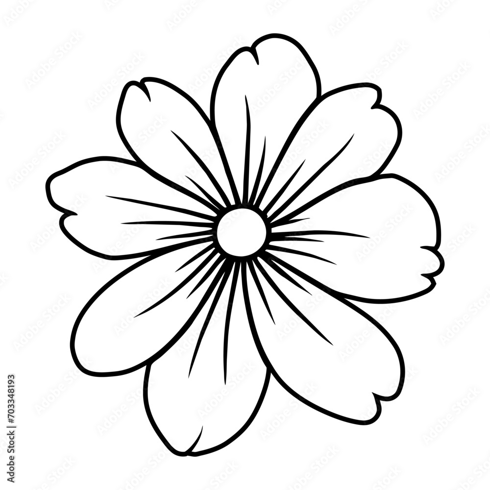 Hand drawn simple flower illustration