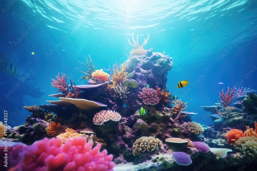 Obraz premium Underwater world with corals