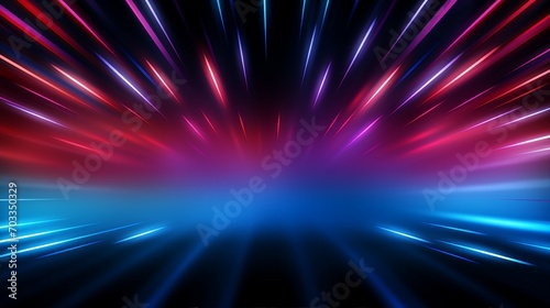 Abstract Sweet Red and Blue Glowing Lights in Motion - Creative Artistic Background for Festive Celebration and Vibrant Designs