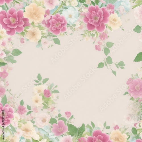 Spring Floral Medley Digital Paper Background