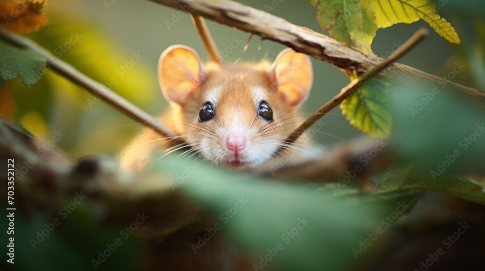 a close up of a small rodent on a tree branch looking at the camera with a curious look on its face. a close up of a small rodent on a tree branch looking at the camera with a curious look on its face.