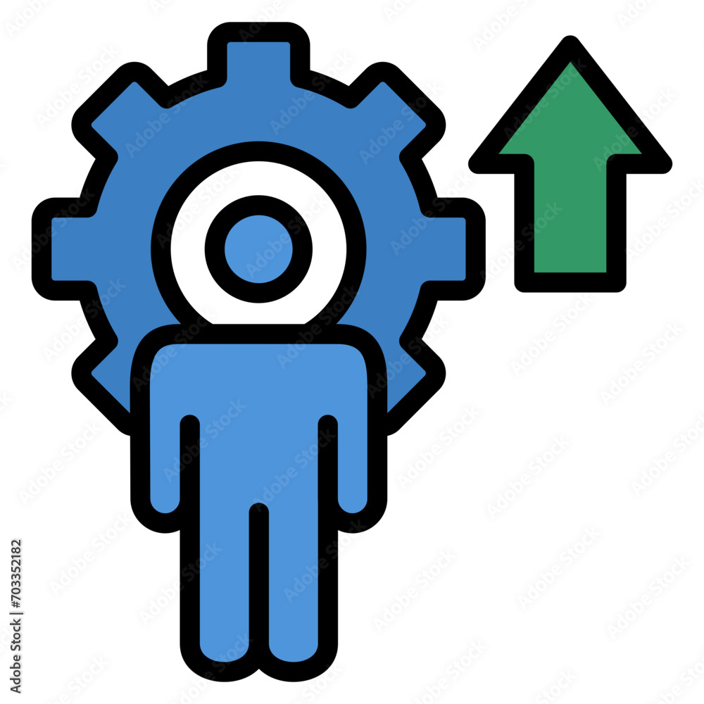 Employee Development Icon Element For Design