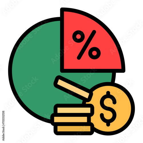 Profit Margin Icon Element For Design