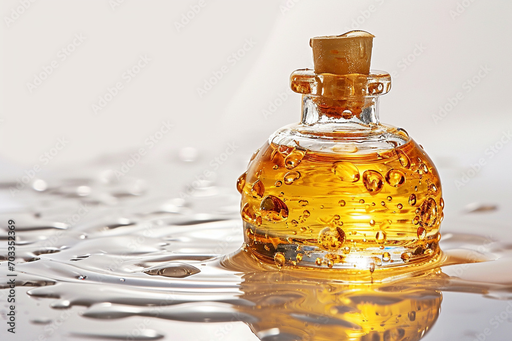 Cosmetic oil bottle background. Cosmetic oil bottle background.