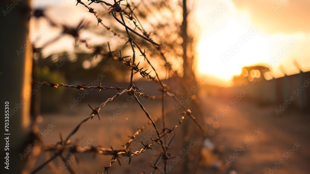 Barbed wire. Steel fencing wire constructed with sharp edges or points arranged at intervals along the strands. Barb wire Barbed wire. Steel fencing wire constructed with sharp edges or points arranged at intervals along the strands. Barb wire