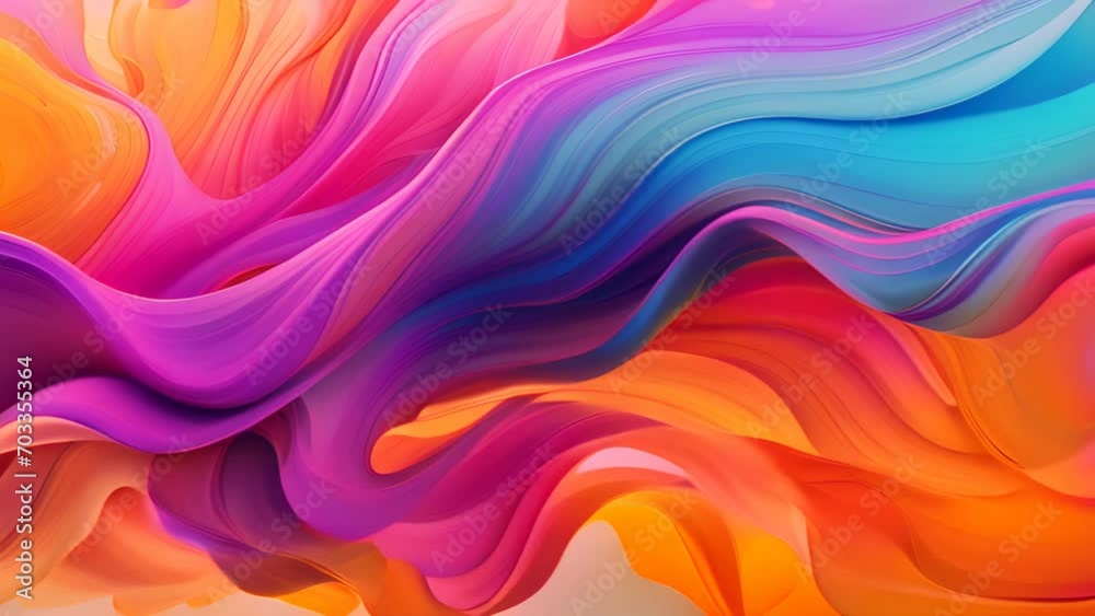 An abstract painting of a rainbow colored wave. Generative ai An abstract painting of a rainbow colored wave. Generative ai