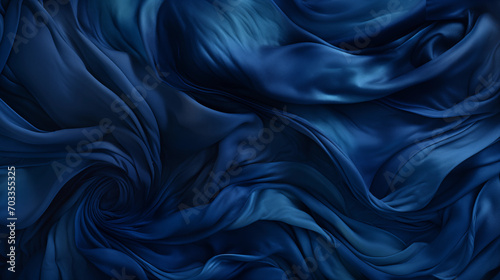 Blue Satin Swirls