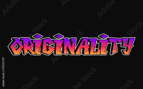 Originality - single word, letters graffiti style. Vector hand drawn logo. Funny cool trippy word Istanbul, fashion, graffiti style print t-shirt, poster concept