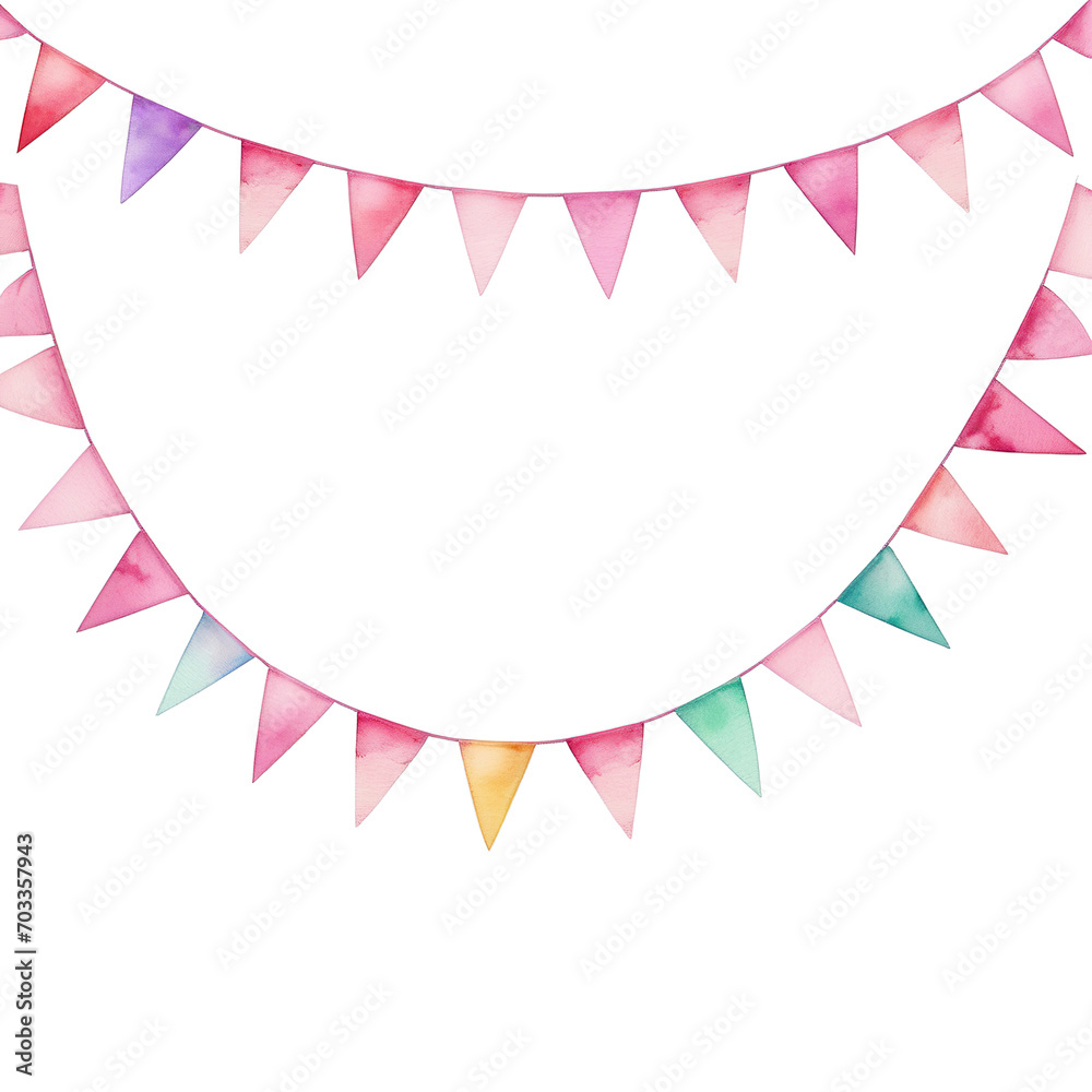 Watercolor Illustration: Simple and Elegant Party Decor On transparent background PNG file