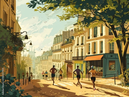 Childlike Glee in Paris Marathon: Earthy Hues Meet Bloomcore