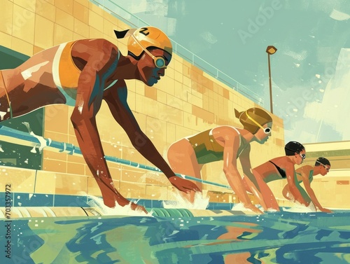 Illustrated Glory: Olympians Primed in Parisian Hues