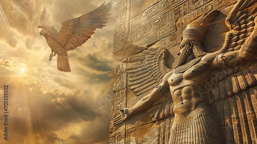 Divine Pantheon: Illustrations of Sumerian Deities photo