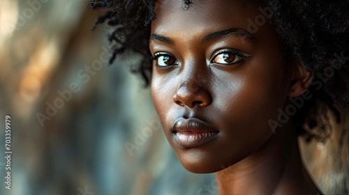 Beautiful Young African American Woman Over, Background HD For Designer