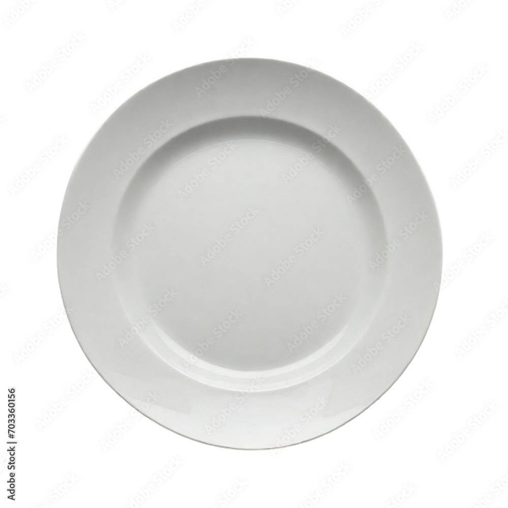 empty plate isolated on a transparent background. ai generative empty plate isolated on a transparent background. ai generative
