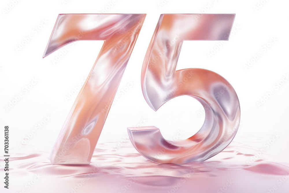 The Number 75 - obrazy, fototapety, plakaty 