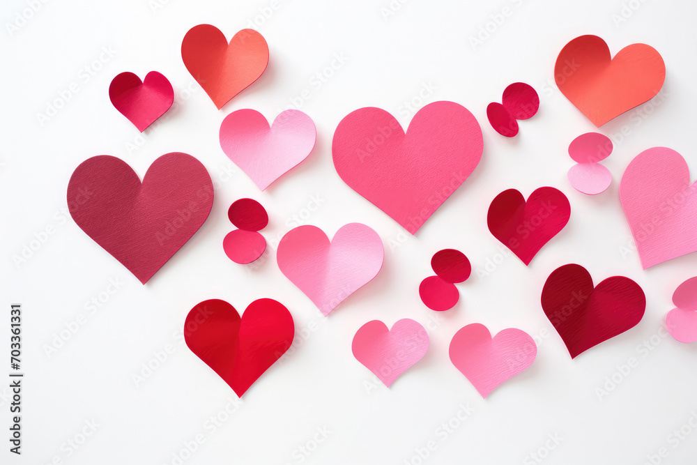 Valentines Day Crafts: Showcase Of Pink And Red Paper Hearts