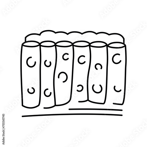 Tissue color line icon. Organisation in organism.