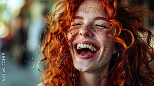 Enthusiastic Upbeat Lively Redhead Woman Foxy, Background HD For Designer