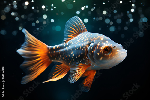 Guppy Poecilia reticulata colorful rainbow tropical aquarium fish © Queensof