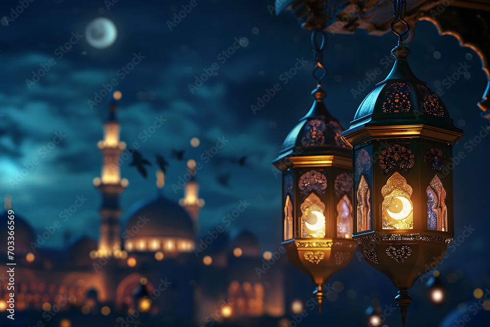 ramadan Kareem, Ramadan crescent moon, Eid Mubarak Islamic festival social media banner and Eid Mubarak Post Template, islam	