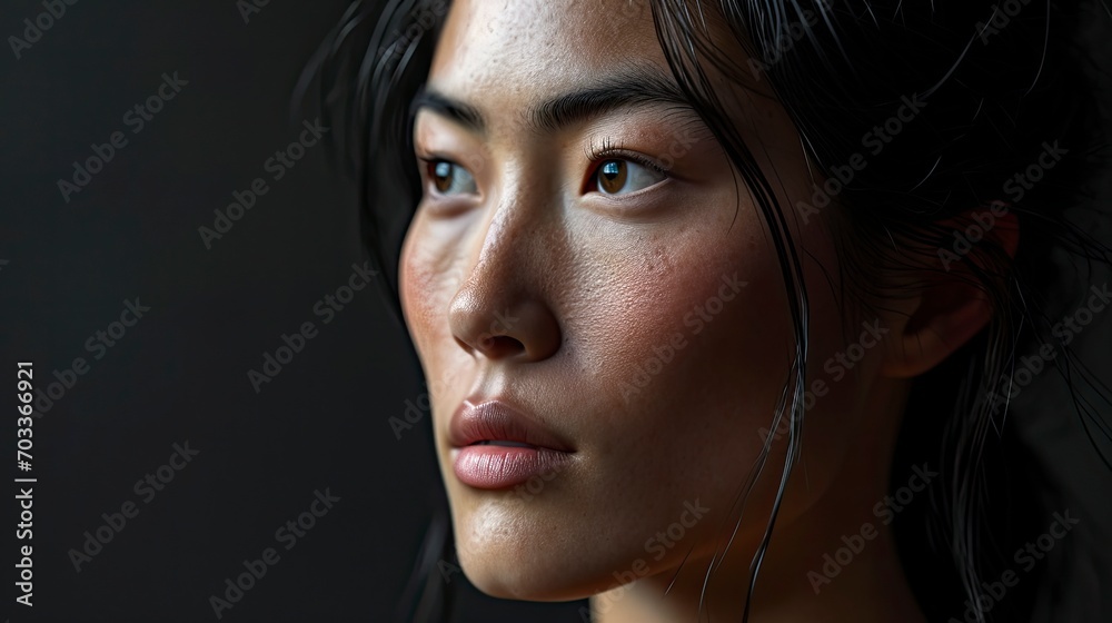Portrait Beautiful Asian Girl, Background HD For Designer