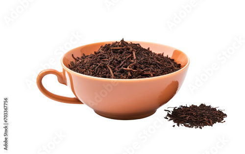 Genuine Photography Showcasing the Craftsmanship of Dry Tea on a Pure White Backdrop Isolated on Transparent Background PNG.
