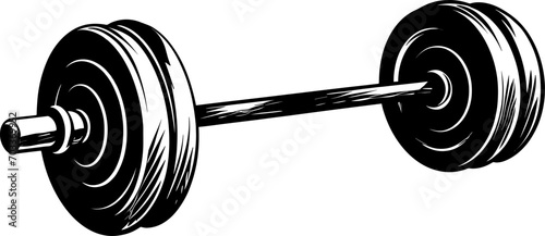 Barbell weight lifting silhouette vector. Barbell silhouette vector. AI generated illustration.