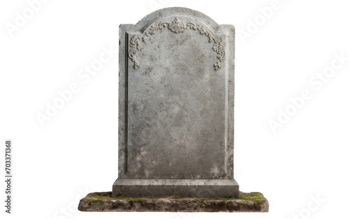 A Real Photo Depicting the Solemn Beauty of a Gravestone Isolated on Transparent Background PNG. photo