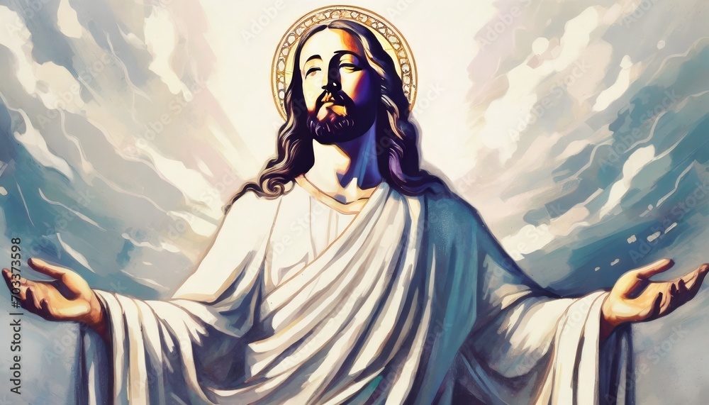 digital illustration of jesus christ christian god