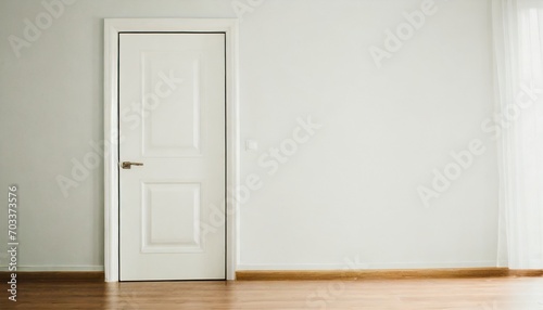open white door in empty room