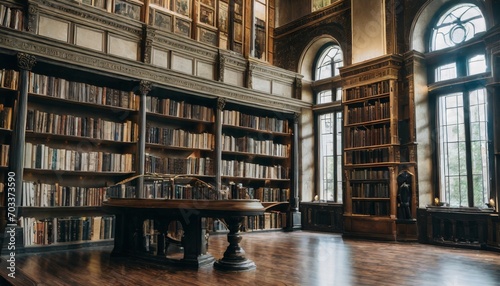 majestic library full of books