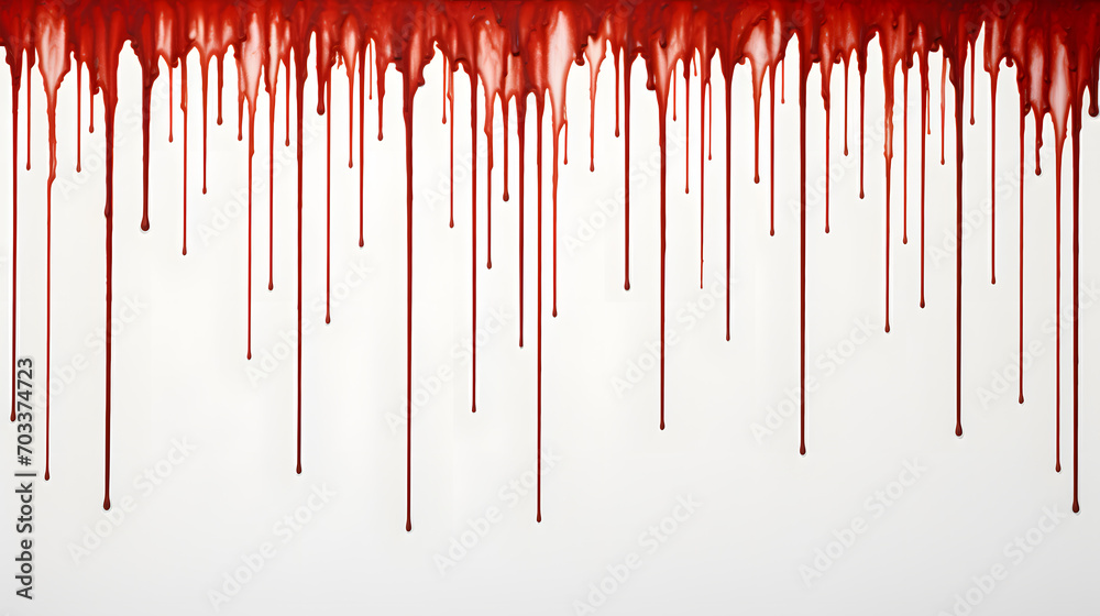 Dripping blood on white background Dripping blood on white background