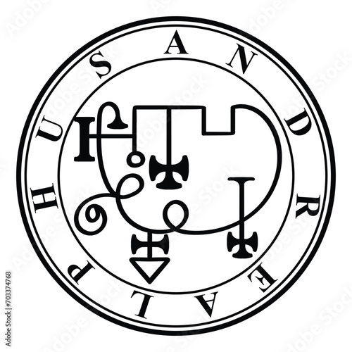 Seal of Solomon Sigil of Andrealphus‏ photo