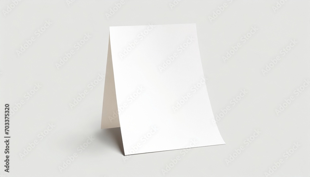 Naklejka premium white sheet of paper mockup on gray background 3d rendering