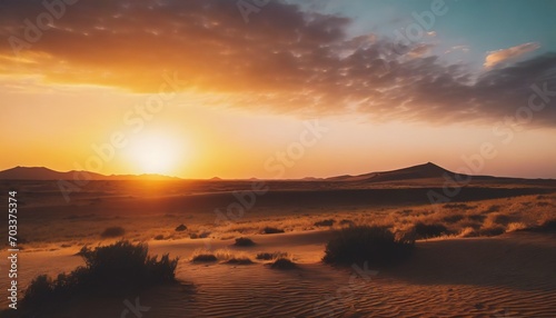 cinematic african landscape sahara grasslands sunrise over the desert plains safari views