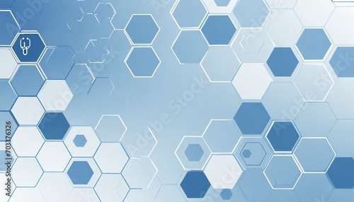 medical concept design of abstract blue hexagon background vector illustration
